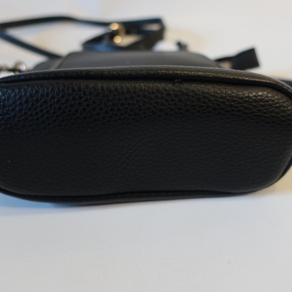 Womens Shag Boutique Black Faux Leather Crossbody * - Picture 7 of 7